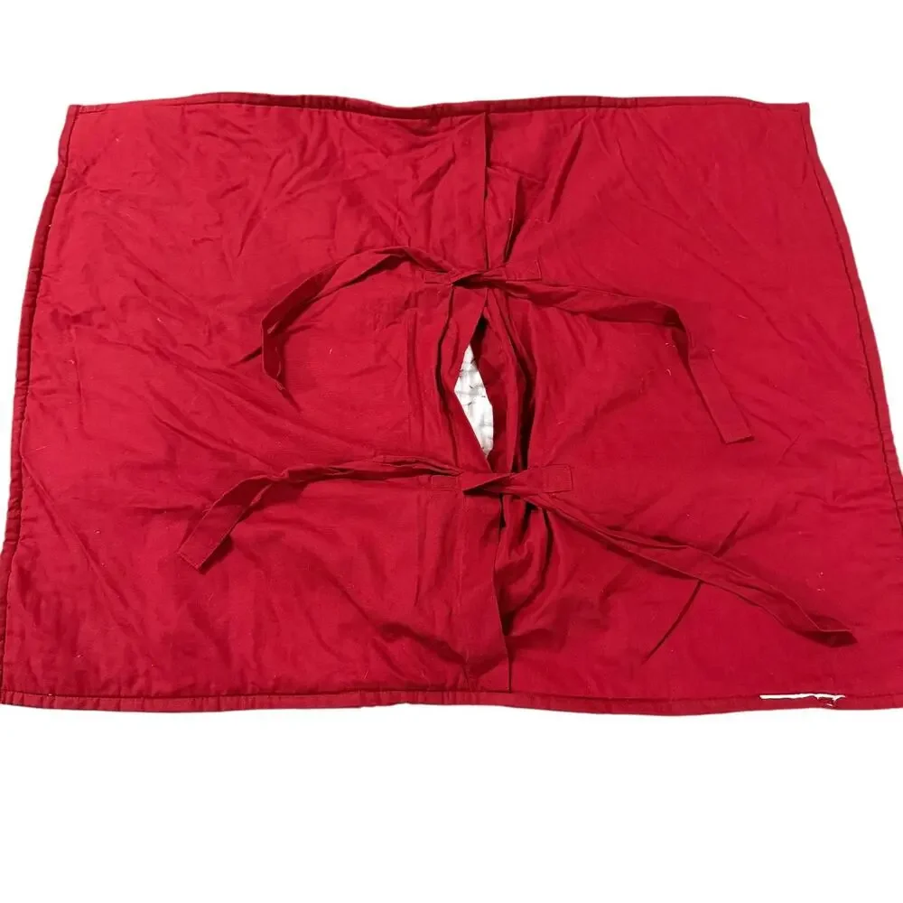 Pottery Barn 100% Cotton Red Georgia Quilted Pillow Sham Standard Size Paisley